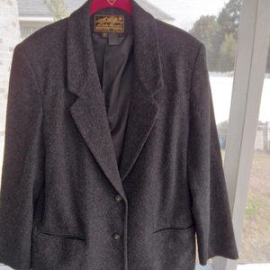 NWOT Eddie Bauer Outdoor Outfitter Lined Wool Boyfriend Jacket in Black Sz M